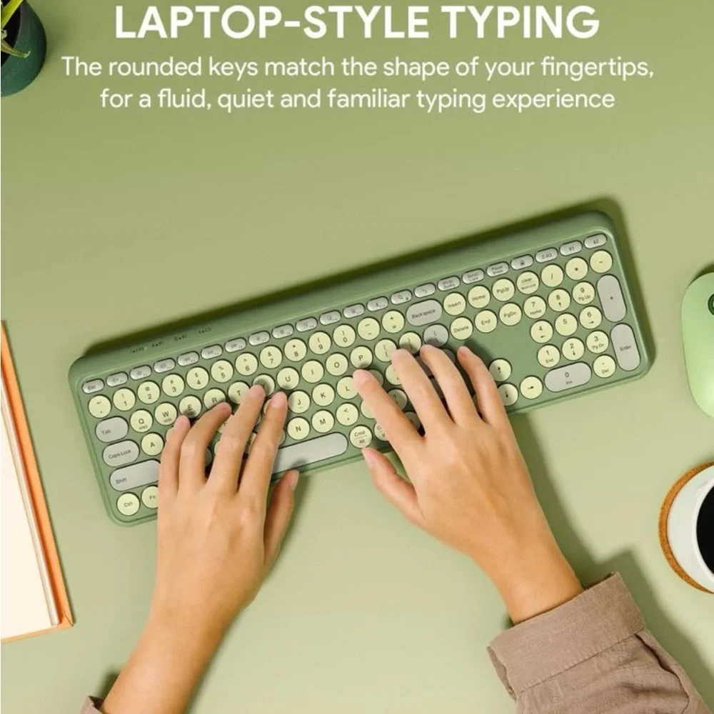JMMO 112 key wireless keyboard pink